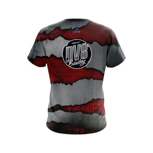 DV8 Red Rigid Steel CoolWick Bowling Jersey - Image 2