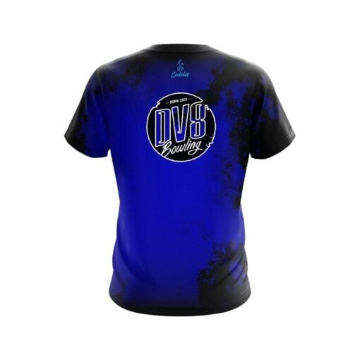 DV8 Toxic Rugged Smoke Blue CoolWick Bowling Jersey - Image 2
