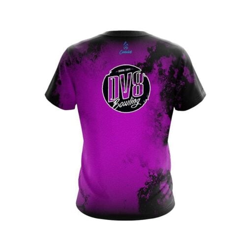 DV8 Toxic Rugged Smoke Purple CoolWick Bowling Jersey - Image 2