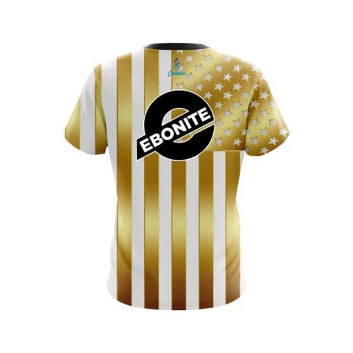Ebonite American Gold Flag CoolWick Bowling Jersey - Image 2