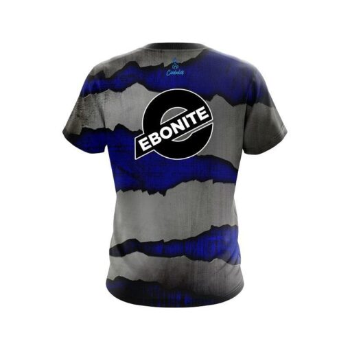 Ebonite Blue Rigid Steel CoolWick Bowling Jersey - Image 2