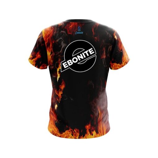 Ebonite Orange Flame CoolWick Bowling Jersey - Image 2
