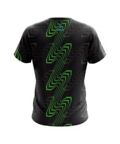 Alternative view of Plain Halftone Extreme Green CoolWick Bowling Jersey