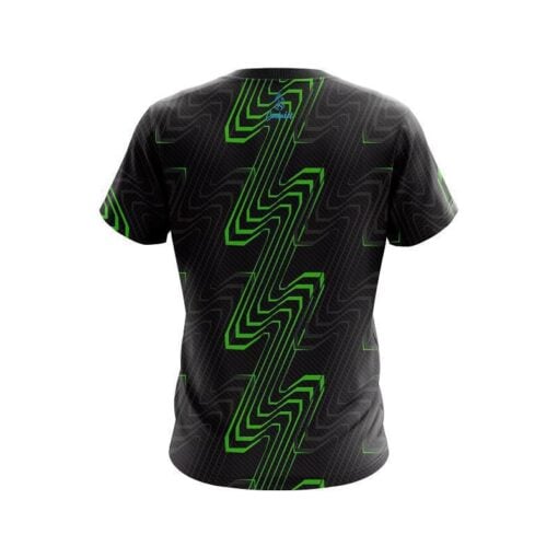Plain Halftone Extreme Green CoolWick Bowling Jersey - Image 2