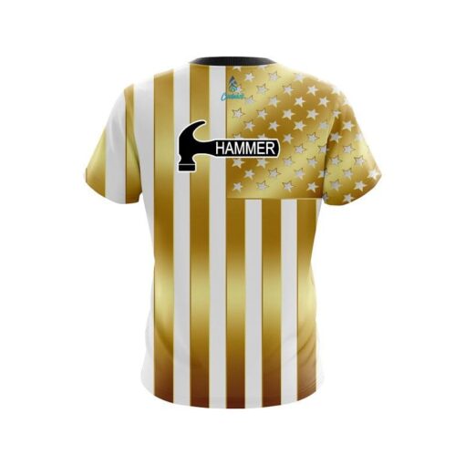 Hammer American Gold Flag CoolWick Bowling Jersey - Image 2