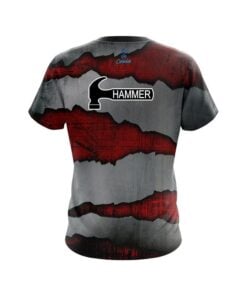 Alternative view of Hammer Red Rigid Steel CoolWick Bowling Jersey