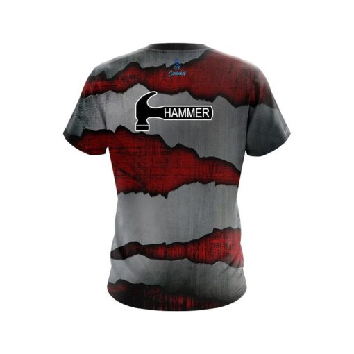 Hammer Red Rigid Steel CoolWick Bowling Jersey - Image 2