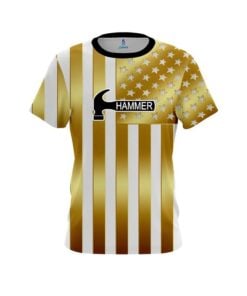 Hammer American Gold Flag CoolWick Bowling Jersey