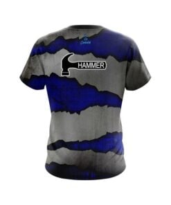 Alternative view of Hammer Blue Rigid Steel CoolWick Bowling Jersey
