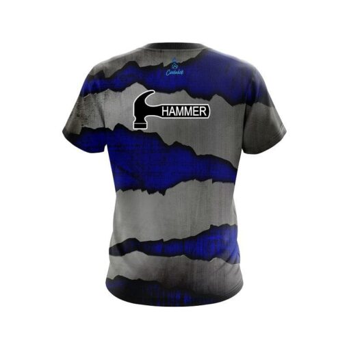 Hammer Blue Rigid Steel CoolWick Bowling Jersey - Image 2