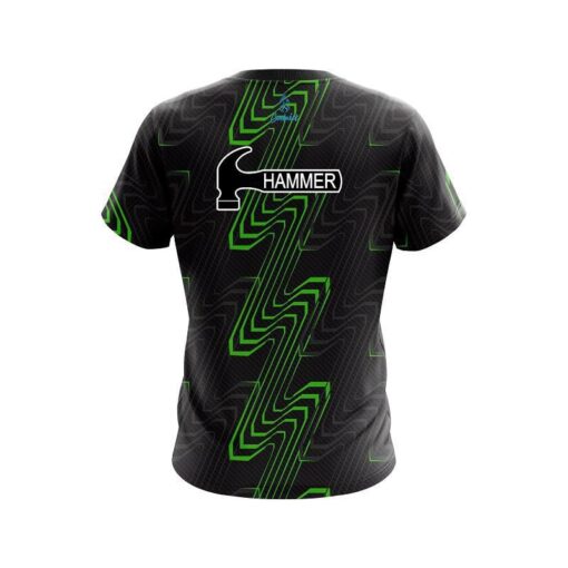 Hammer Halftone Extreme Green CoolWick Bowling Jersey - Image 2