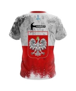 Alternative view of Hammer Poland Flag CoolWick Bowling Jersey
