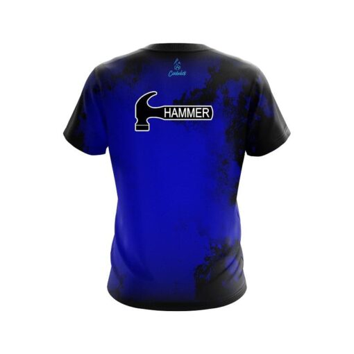 Hammer Toxic Rugged Smoke Blue CoolWick Bowling Jersey - Image 2