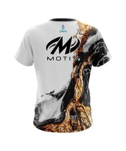 Alternative view of Motiv Black And Gold Liquid Marble CoolWick Bowling Jersey