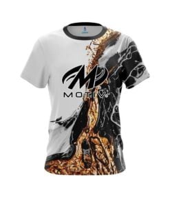 Motiv Black And Gold Liquid Marble CoolWick Bowling Jersey