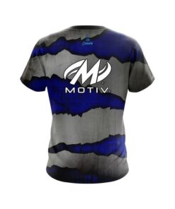 Alternative view of Motiv Blue Rigid Steel CoolWick Bowling Jersey
