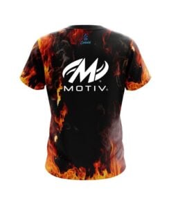 Alternative view of Motiv Orange Flame CoolWick Bowling Jersey