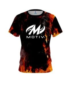 Motiv Orange Flame CoolWick Bowling Jersey