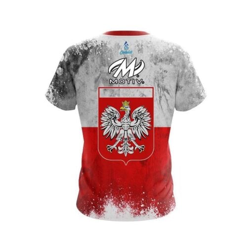 Motiv Poland Flag CoolWick Bowling Jersey - Image 2