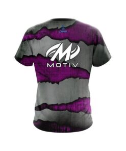 Alternative view of Motiv Purple Rigid Steel CoolWick Bowling Jersey
