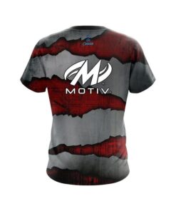 Alternative view of Motiv Red Rigid Steel CoolWick Bowling Jersey