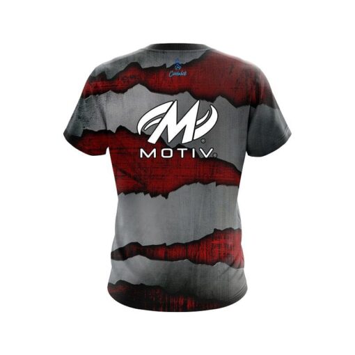 Motiv Red Rigid Steel CoolWick Bowling Jersey - Image 2