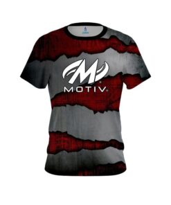 Motiv Red Rigid Steel CoolWick Bowling Jersey