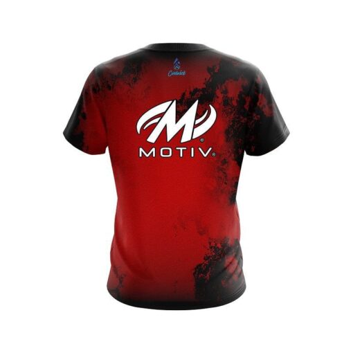 Motiv Toxic Rugged Smoke Red CoolWick Bowling Jersey - Image 2