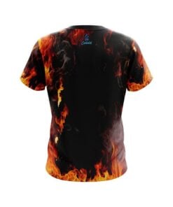 Alternative view of Plain Orange Flame CoolWick Bowling Jersey