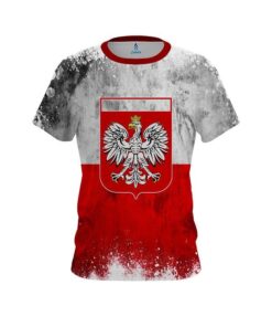 Plain Poland Flag CoolWick Bowling Jersey