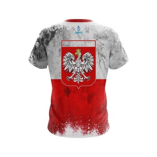Plain Poland Flag CoolWick Bowling Jersey - Image 2