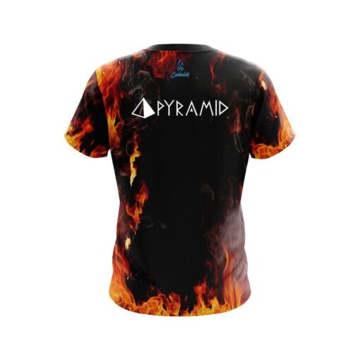 Pyramid Orange Flame CoolWick Bowling Jersey - Image 2