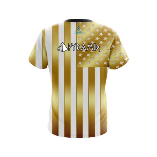 Pyramid American Gold Flag CoolWick Bowling Jersey - Image 2