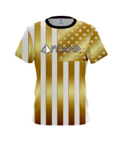Pyramid American Gold Flag CoolWick Bowling Jersey