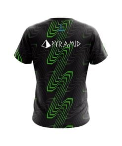 Alternative view of Pyramid Halftone Extreme Green CoolWick Bowling Jersey