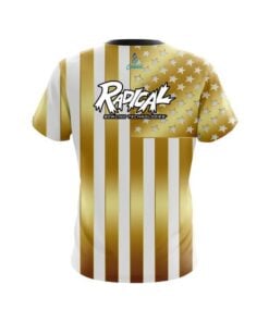 Alternative view of Radical American Gold Flag CoolWick Bowling Jersey