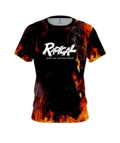 Radical Orange Flame CoolWick Bowling Jersey