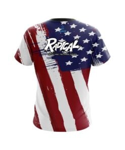 Alternative view of Radical Painted Flag CoolWick Bowling Jersey