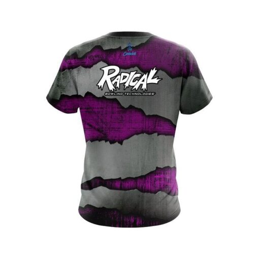Radical Purple Rigid Steel CoolWick Bowling Jersey - Image 2