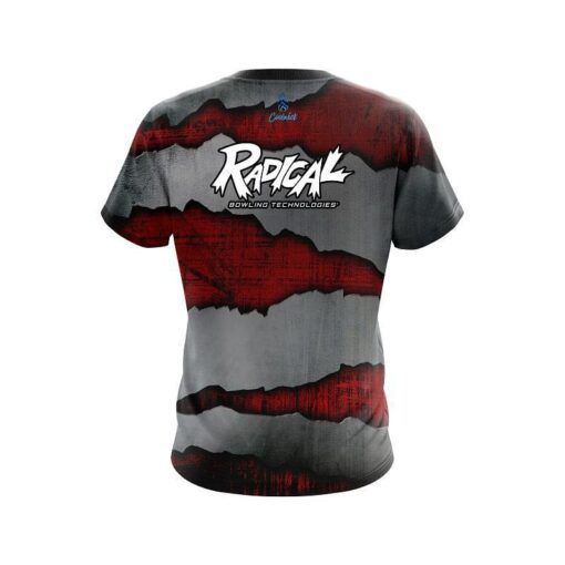 Radical Red Rigid Steel CoolWick Bowling Jersey - Image 2