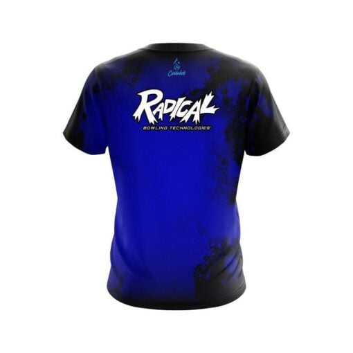 Radical Toxic Rugged Smoke Blue CoolWick Bowling Jersey - Image 2