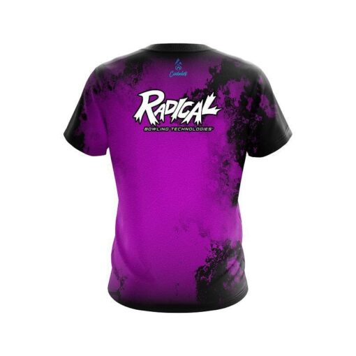 Radical Toxic Rugged Smoke Purple CoolWick Bowling Jersey - Image 2
