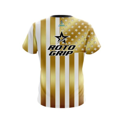 Roto Grip American Gold Flag CoolWick Bowling Jersey - Image 2