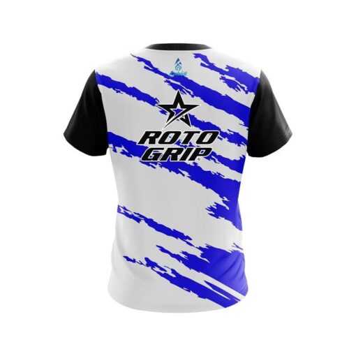 Roto Grip Athlete Bolt Blue CoolWick Bowling Jersey - Image 2