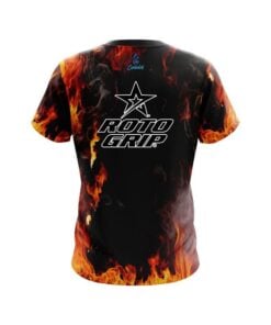 Alternative view of Roto Grip Orange Flame CoolWick Bowling Jersey