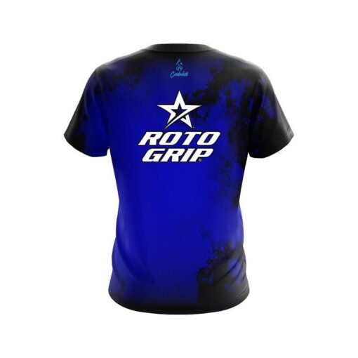 Roto Grip Toxic Rugged Smoke Blue CoolWick Bowling Jersey - Image 2