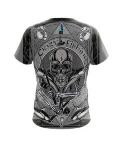 Alternative view of Skull Crazy Fish CoolWick Fishing Jersey