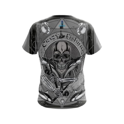 Skull Crazy Fish CoolWick Fishing Jersey - Image 2