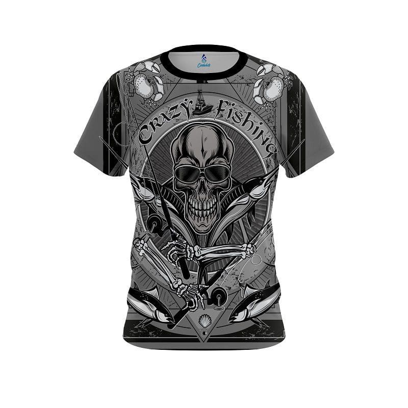 Skull Crazy Fish CoolWick Fishing Jersey