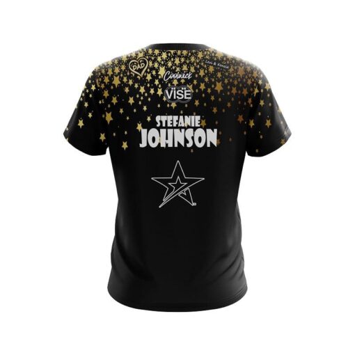 Stefanie Johnson Roto Grip Golden Knight Stars CoolWick Bowling Jersey - Image 2